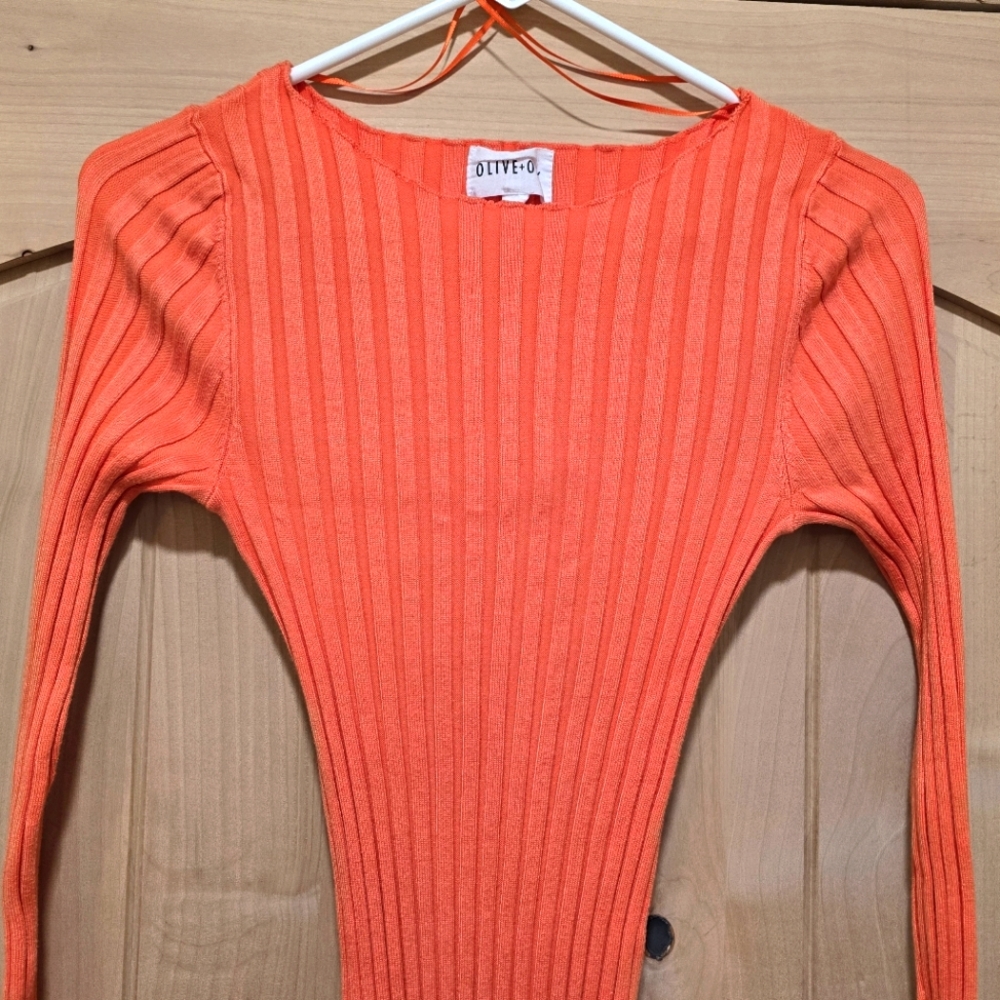 Olive & Oak Long Sleeve Dress in Orange
